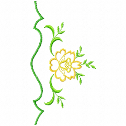Flowers And Tree Embroidery Design 5